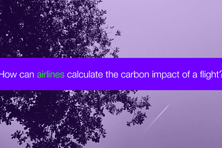 How can airlines calculate the carbon impact of a flight?