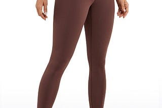 Luxurious High Waisted Comfort Yoga Leggings in Brown | Image