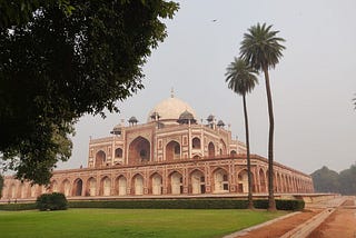 The huge Peepal tree at the edge of the lawns