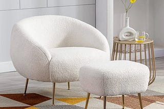 merax-white-modern-mid-century-comfy-accent-chair-with-ottoman-teddy-set-of-2