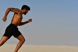 Man Running in the Pursuit of Physical Health