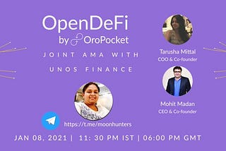 OroPocket’s AMA Recap with MoonHunter TG Community — January 8th