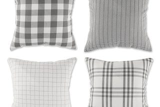 Gray Farmhouse Pillow Covers: 4-Piece Set with Hidden Zipper Design | Image