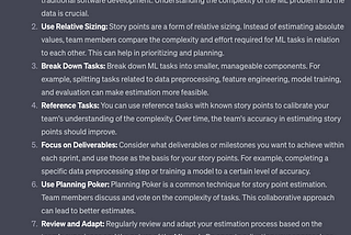 Story Points Estimations in ML/AI Development?