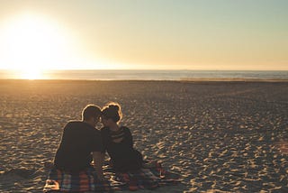 A man and a woman on a date