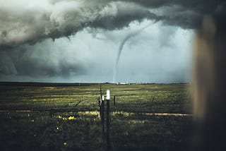 Tornado across an Iowa field