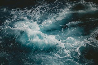 Swirl of rough sea.