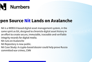 Open Source Nit sbarca su Avalanche