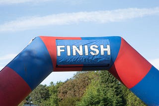 A picture of the finish line
