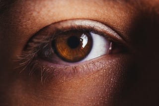 Closeup of a brown eye