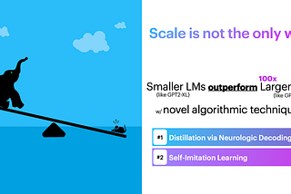 An illustration of an elephant and a mouse on a see-saw, where the mouse is weighing down its side of the see-saw.