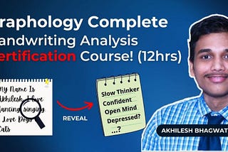 Graphology Handwriting Analysis Online Certification Course! (All Letters)