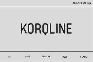 Korqline Rounded Font