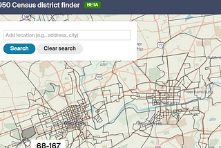1950 Census District Finder: Solving User Problems Using New Solutions