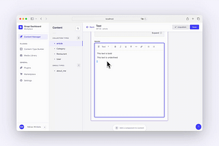 Strapi Keyboard Shortcuts