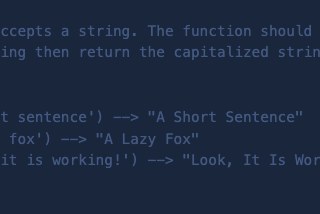 Capitalizing The First Letter In a String