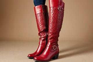 Womens-Knee-High-Boots-Red-1
