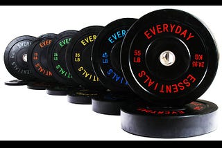 everyday-essentials-color-coded-olympic-bumper-plate-weight-plate-w-steel-hub-370-lbs-size-set-370-l-1