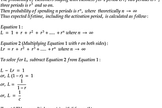 Math behind CLTV for a SaaS Enterprise Business