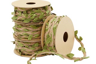 Jungle Birthday Party Burlap Leaf Ribbon Garland | Image