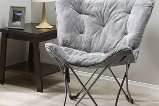 mainstays-folding-faux-fur-butterfly-chair-gray-1