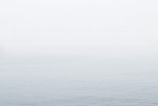 Sea fog on the water