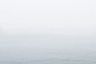 Sea fog on the water