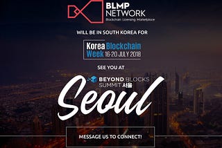 BLMP to Attend Korea Blockchain Week & Beyond Blocks Summit