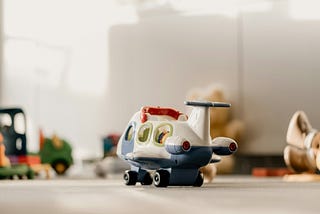 Plastic toy airplane