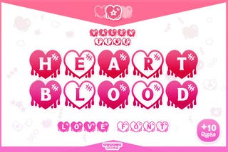 Heart Blood Font