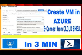 How to Create VM in Azure and Connect from Cloud Shell