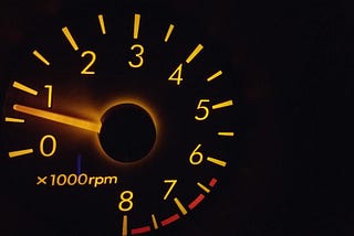 Monitoring a dial on a dashboard to prevent burnout