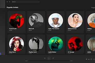 New Rhythm Home Page (Artist View)