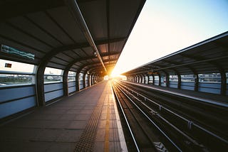picture of the tracks at a train station
