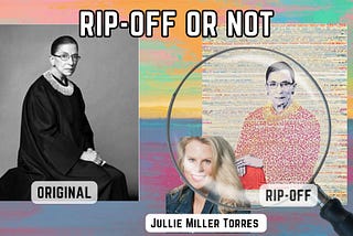 Court dismisses lawsuit filed against artist Julie Torres for using the late Justice Ruth Bader…