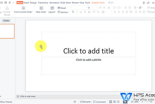 Make an animated card step by step in WPS Office PowerPoint