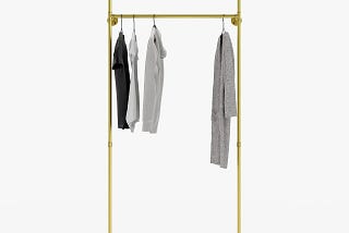 Gold Clothing Rack for Stylish Closets | Image