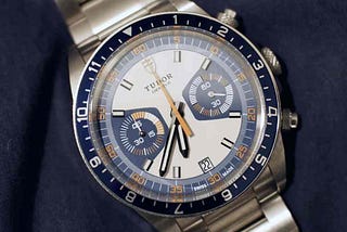 Tudor Heritage Chrono ‘Monte Carlo’ Blue on bracelet.