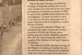 My Chicago Sun-Times Letter on Fr. Pfleger’s Support