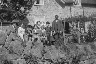 Family Portraits outside an English Home