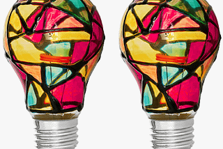 LED Stained Glass Light Bulb A19 2W (25W Equivalent) E26 Base Painted Light Bulb Night Light