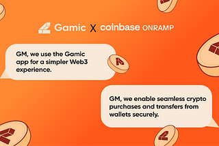 Gamic Integrates Coinbase Onramp For Easy Fiat-to-Crypto Exchanges