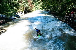 Surfing in Germany and learn how to surf.