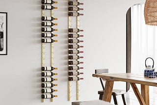 Premium 21-Bottle Metal Wall-Mounted Wine Rack | Image