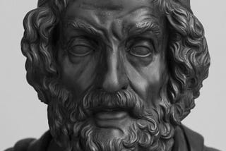 bust of the legendary ancient Greek poet Homer