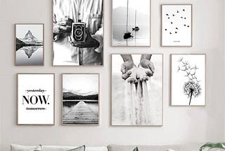 Gallery Wall with Colored Mats — Tips for Making It Work!- From wallarthomedesign