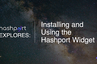 Installing and Using the Hashport Widget