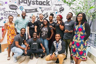 A group of photo of Stripes and Stacks at the Paystack office during the summer bootcamp