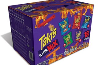 Ultimate Takis Chips Sampler: Fuego, Nitro, Crunchy Fajitas, and Blue Heat | Image