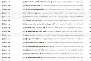 Bruce Lee is in My Heart and My Inbox